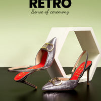 CHCH Women's High Heels 2025 Sharp tip Destiny Closed Toe Strappy Heels Sexy Wedding Bridal Party Dress Shoes 9cm